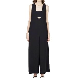 Opening Ceremony Talene Sleeveless Woven Jumpsuit Wide Leg Oversized Black Sze 4
